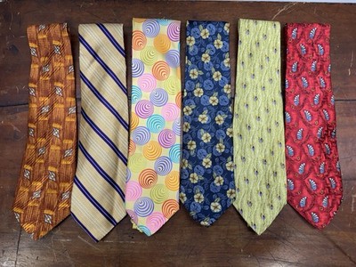 6 ROBERT TALBOTT Best of Class Men's Silk Neckties Designer Multicolor Hand Sewn