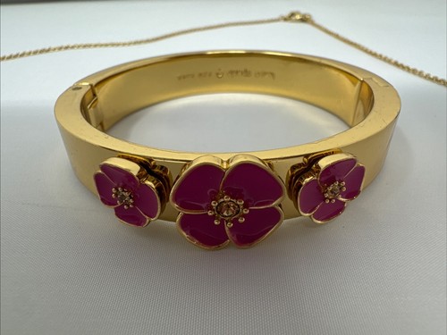 Kate Spade New York Flutter Floral Enemal Pink Flower Jewelry 3 piece Set - Picture 4 of 17