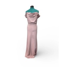 Jenny Yoo Dusty Mauve Off Shoulder Chiffon Gown Size 10 Bridesmaid Formal Dress
