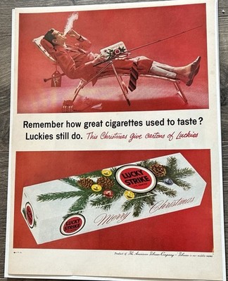 1959 Lucky strike print ad This Christmas give cartons of Luckies+Old Grandad Ad