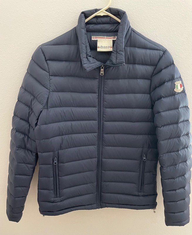 Dolomite italian lightweight puffer jacket navy blue women's EU size small