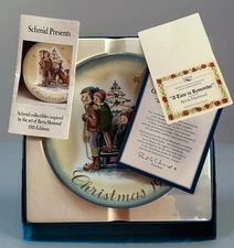 Schmid "A Time to Remember" Christmas 1981 Limited Edition Collector Plate w/Box