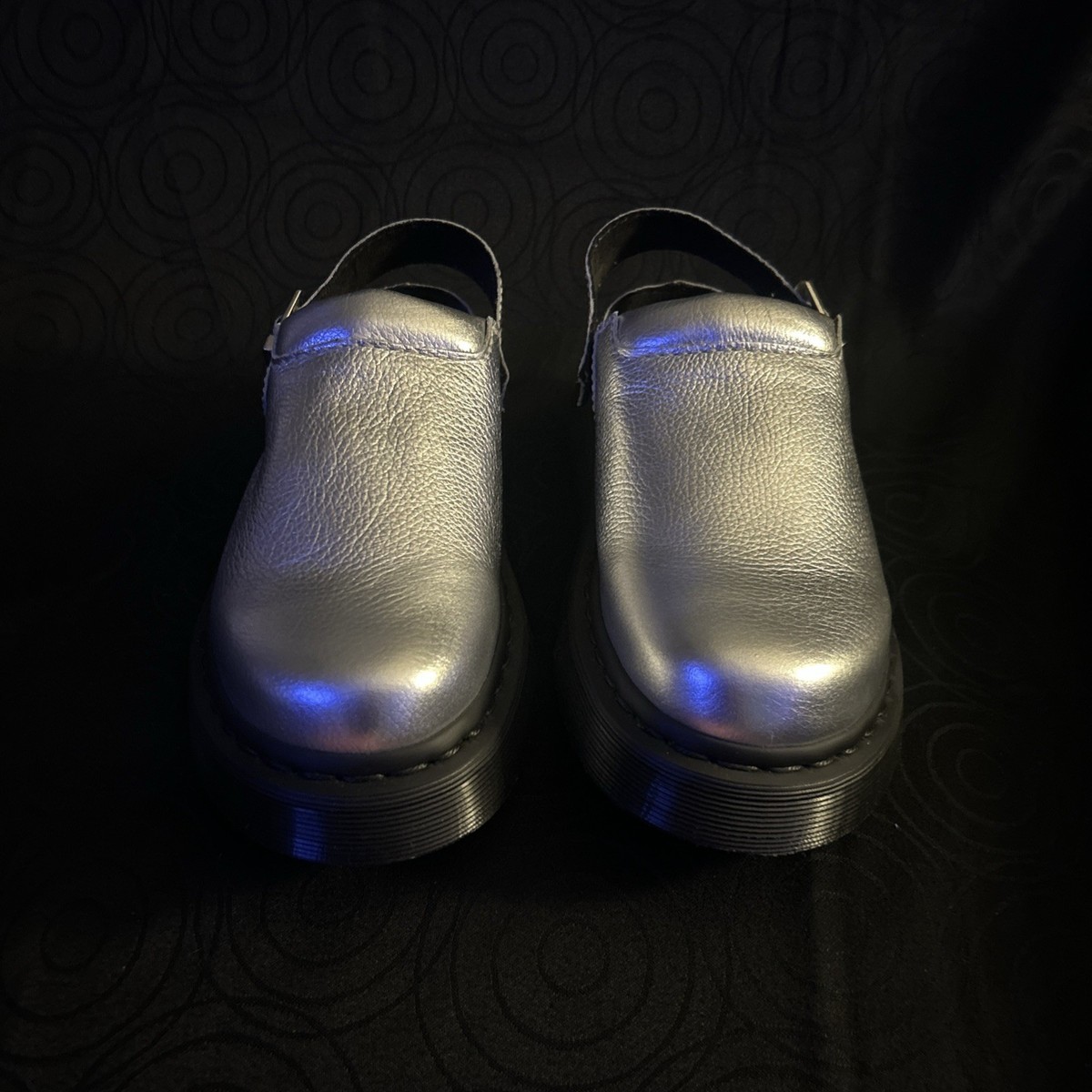 Dr. Martens LAKETEN Convertible Slingback to Slip-on Mules Metallic Silver Sz 12 Dr. Martens Silver mettalic Laketen Mules | Mercari main image 4