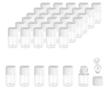 2ml Essential Oil Bottles, 36 Pack Clear Glass Bottles
