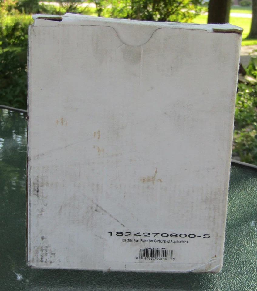 Bomba de combustible eléctrica Edelbrock #1824270600-5 120 GPH 12 voltios para carburador SIN USAR Foto 2 de 4
