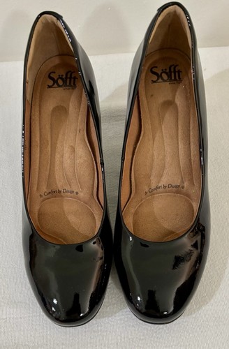 SOFFT Women’s Black Patent Leather Size 8 Classic Heels In Excellent Condition - Picture 4 of 10