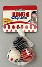 KONG Sport Signature Tennis Balls SMALL 3 pk No Squeak Durable Dog Fetch Toy 2"