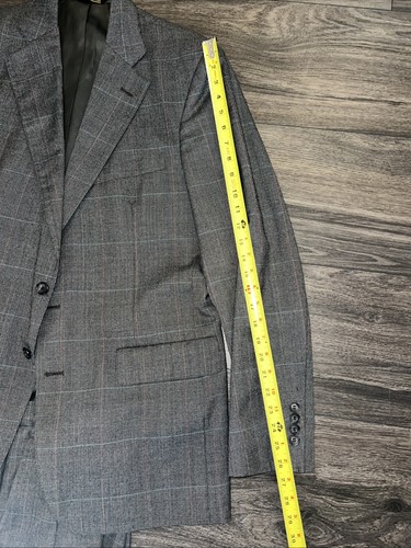 Vintage Palm Beach Suit Mens Gray Red Blue Plaid USA Casual - Picture 9 of 13