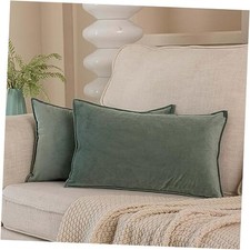 12x20 Pillow Covers Set of 2 Decorative Throw 20" x 12" Pack of 2 Sage