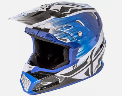 2018-2024 FLY RACING New Toxin Resin Helmet BLACK/BLUE SIZE SMALL 73-8523S
