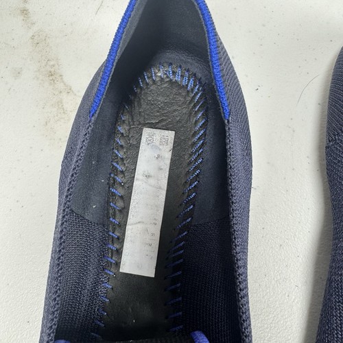 ROTHYS 'The Point' Maritime Navy Blue/ Grey Knit Ballet Light Flat Shoe Size~W12 - Picture 8 of 9