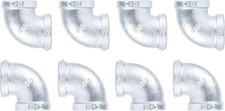 3/4 Inch Galvanized Malleable Iron 90 Degree FPT X FPT Elbow Fitting, 8 Pack
