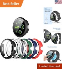 Durable 6-Pack Shockproof Cases  HD Screen Protectors for Pixel Watch 3 45mm