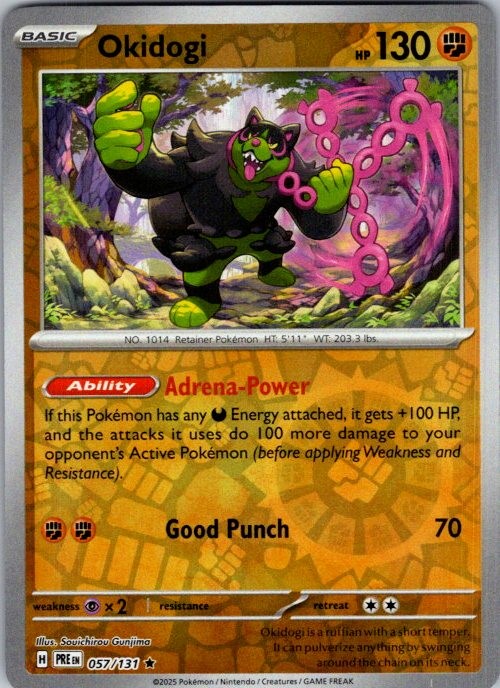 Pokemon | PRE | Okidogi | 057/131 | NM Reverse Holo