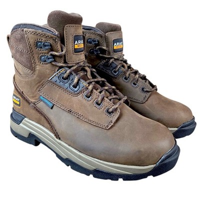 Ariat MasterGrip 6'' H2O Soft Toe Work Boots Oily Distressed Brown Men's Sz 8 EE