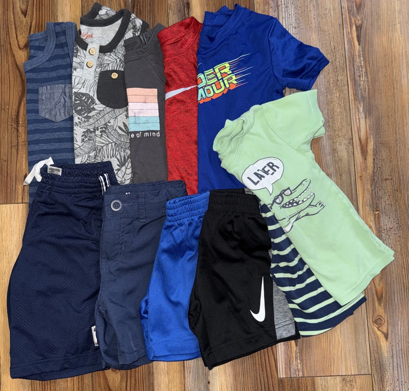 Boys Toddler 3T Clothes Summer Shorts Tanks Nike Under Armour Cat & Jack Carters