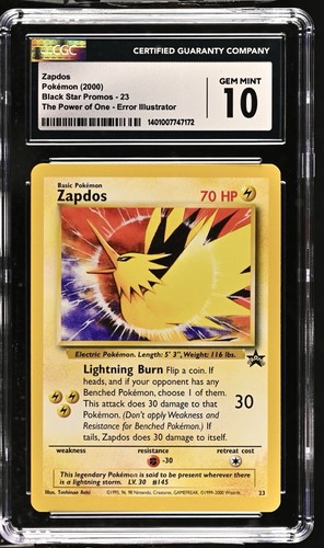 Zapdos graded CGC 10 for sale on eBay