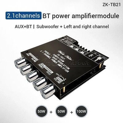ZK-TB21 DC12-24V 2.1 Channel Bluetooth 5.0 Digital Amplifier Module TPA3116D2