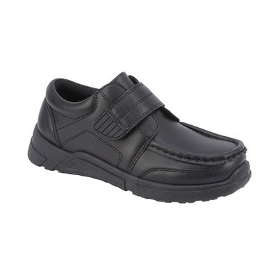 Kinder Jungen Schulschuhe Touch and Close Verschluss schwarz Smart Freizeit Turnschuhe