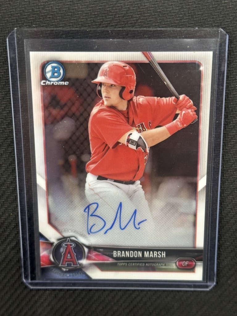 Brandon Marsh 2018 Bowman Chrome Prospect Auto Angels #BCPA-BM