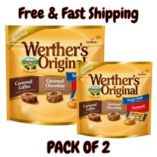 Werthers Original Hard Sugar Free Assorted Flavors, Caramel Coffee Candy, 7.7 Oz