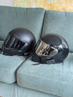 HJC V10 Helmet Gloss Black Iridium Mirror Visor Large Cardo Spirit Pinlock