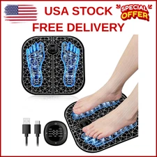 Dual Channel EMS TENS Foot Massager for Muscle Relaxation & Pain Relief