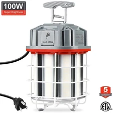 100W LED Temporary Work Light Linkable Workshop Lamp Construction Lighting 5000K