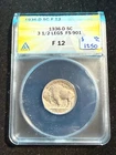 1936 D BUFFALO NICKEL 3 1/2 LEGS FS-901 ANACS F 12