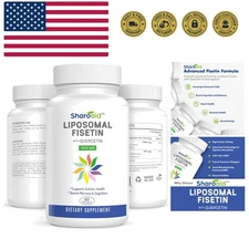Liposomal Fisetin with Quercetin Supplements 1200 mg per Serving,High Absorpt...