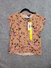 Buffalo David Bitton Top Womens Small Floral Cottagecore Boho Bell Sleeve Blouse