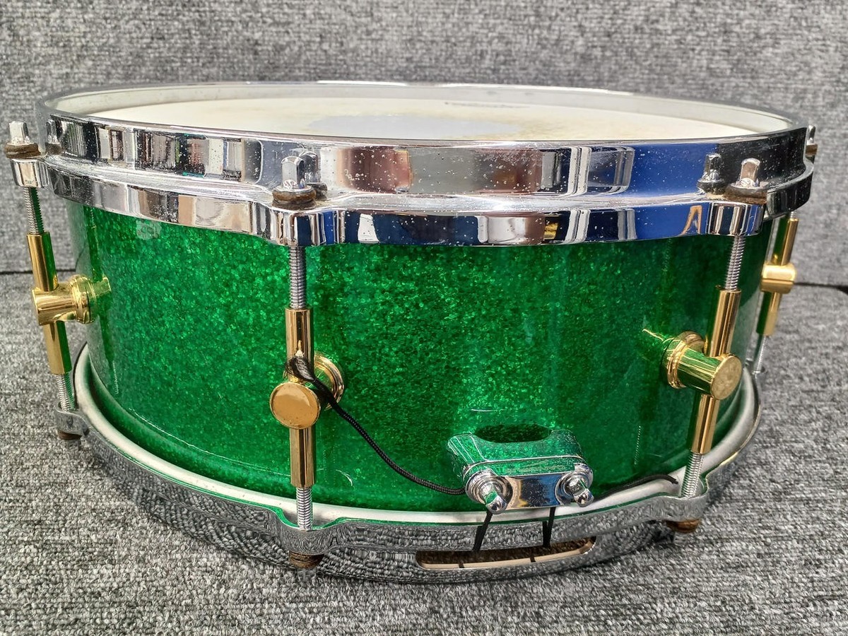 CANOPUS Neo Vintage Snare Drum Green Sparkle NV60-M1S 14