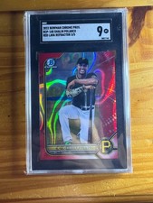 Shalin Polanco 2022 Bowman Chrome Red Lava Refractor /5 SGC 9 BCP-145