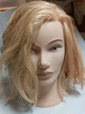 Pivot Point Human Hair Mannequin Head Halloweeen Decoration Haunted House Zombie