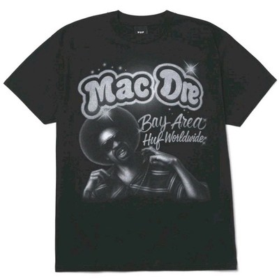 Huf x Mac Dre Airbrush SS Tee | Size LARGE | BLACK Bay Area Hyphy