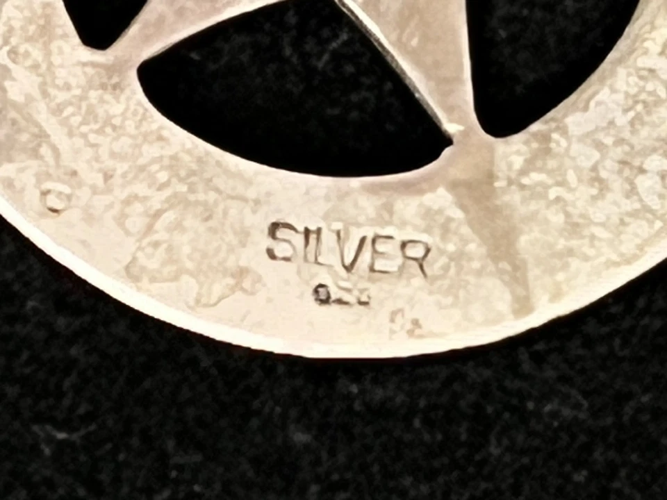 Insignia OBSOLITE Vintage Texas Rangers Plata de Ley Foto 3 de 3