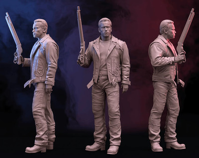 1:24 Scale T-8000 Terminator - Arnold Schwarzenegger Figure