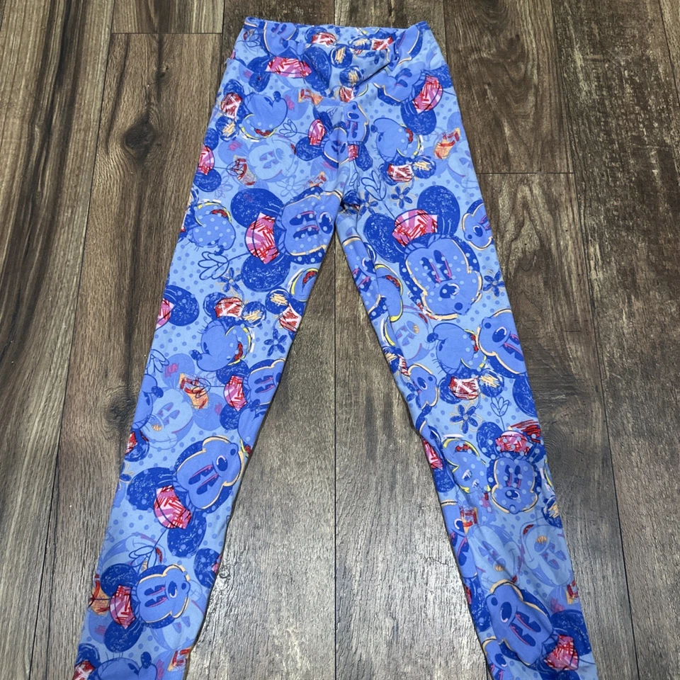Leggings LuLaRoe Azul Rojo Blanco Mickey Mouse Para Mujer Talla Única Usados Foto 2 de 4