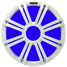 Kicker 45KMG12W Marine Boat 12" Subwoofer White Multi Color Light Sub Grill