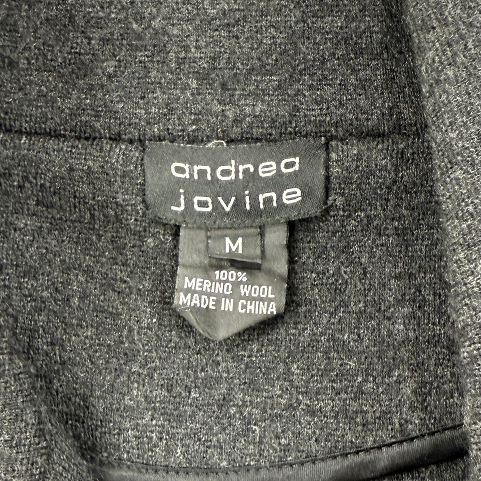 Chaleco de Lana Merino Andrea Jovine Para Mujer M Gris Cápsula Corsé Espalda Silencioso Lujo Foto 2 de 4