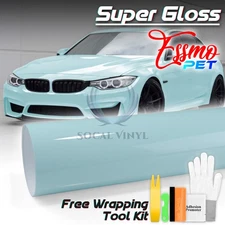 ESSMO PET Super Gloss Ocean Mist Teal Vehicle Vinyl Wrap Decal Glossy Like Paint