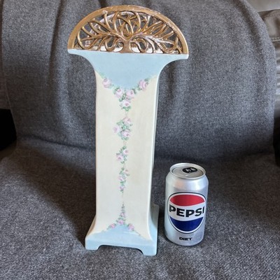 FRENCH LIMOGES ORNATE VASE WITH GOLD INTRICATE TRIM, BAVARIA, MARKED
