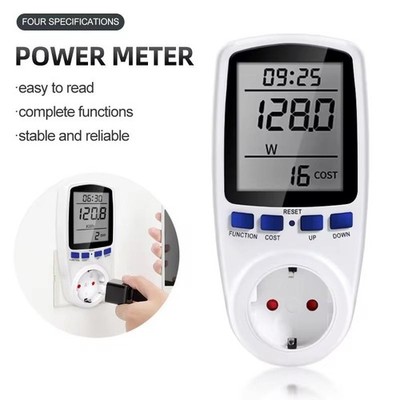 230v Ac Digital Power Meter Socket Wattage Kwh Energy Analyzer Plug Outlet