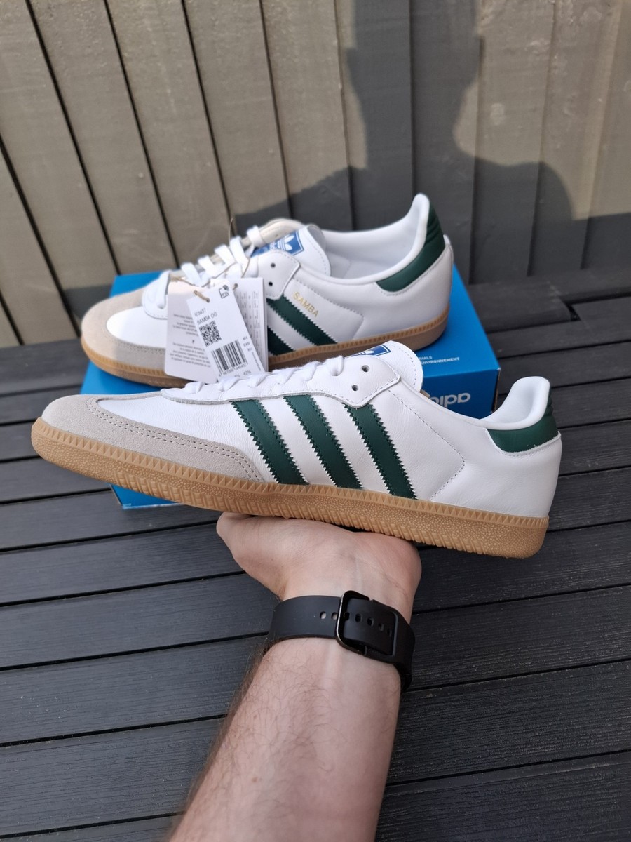 Adidas Samba OG White Green Gum Casual Trainers Shoes Men's Size