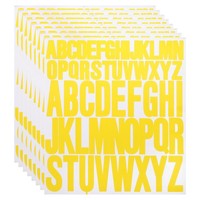 8 BläTter Vinyl Buchstabenaufkleber 1 Zoll 2 Zoll 416 StüCk Klebebuchstaben Gelb