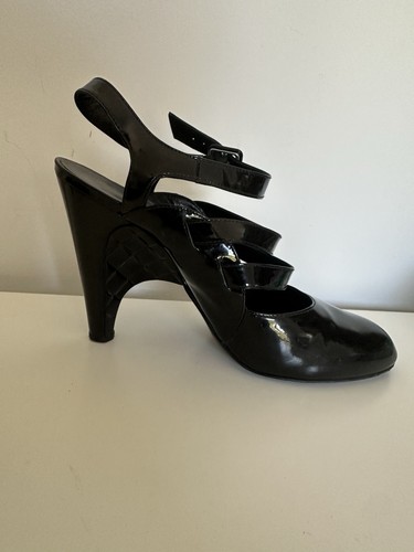 Chanel Patent Leather Sling Back Sandals Sz 40.5 - Picture 3 of 13