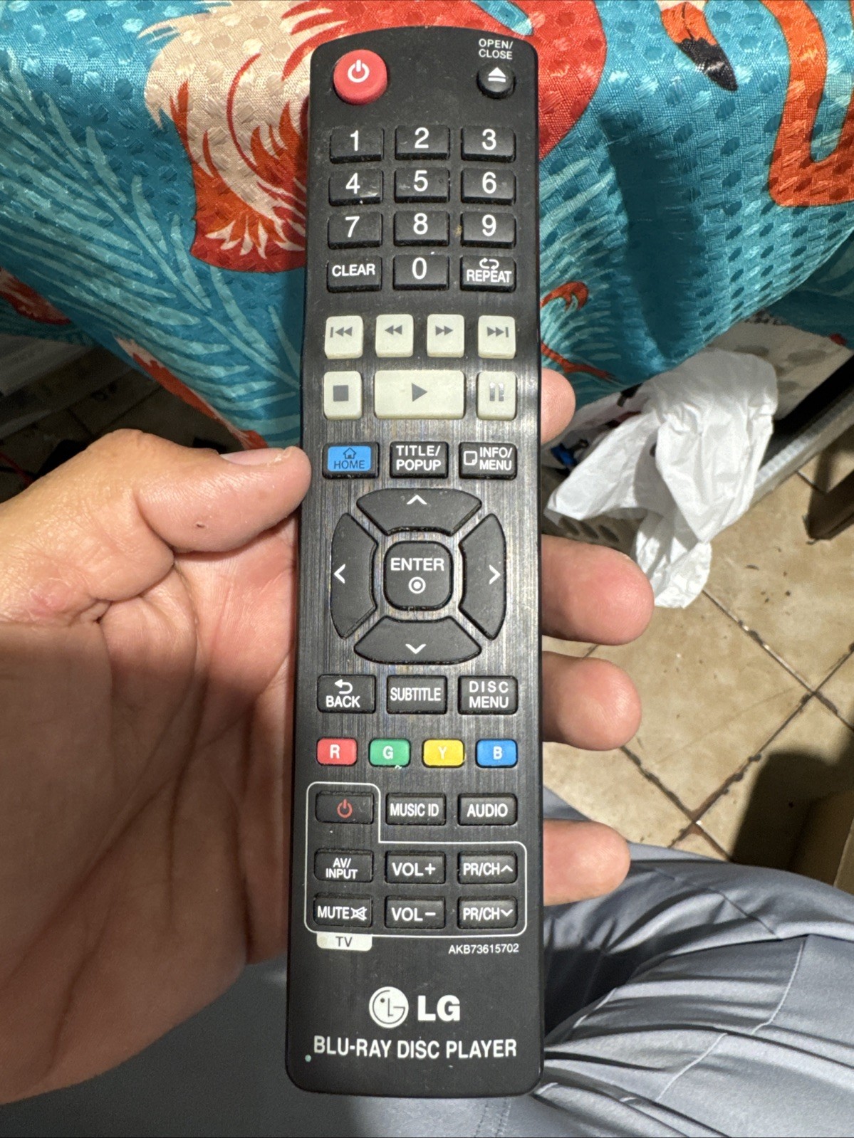 Original Genuine LG AKB73615702 Blu-Ray Disc Player  Remote Control