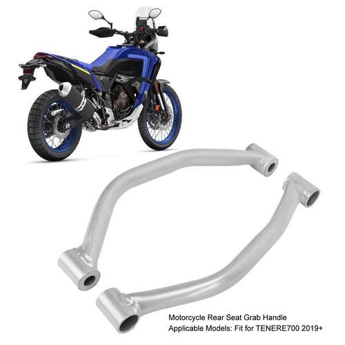 Pair Of Motorcycle Rear Grab Handle Silver Pa 2019 Grab Handles Pair Of - Photo 5/12
