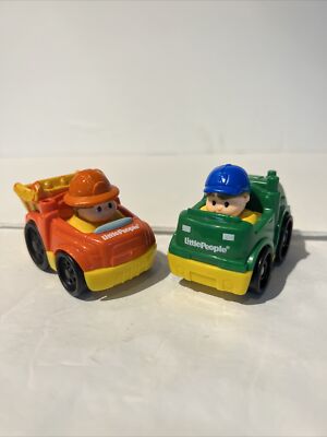 Fisher-Price Little People Wheelies Green Recycling & Dump Truck 2009 Hard Hat