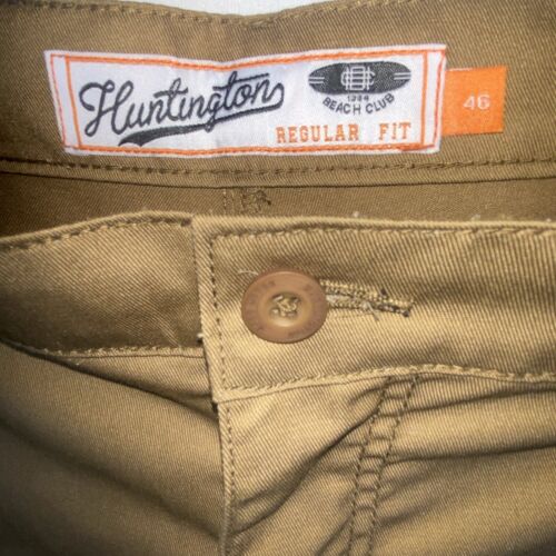 NWT Huntington BC Size 46 Stretch Denim Shorts Big & Tall - British Khaki Cargo